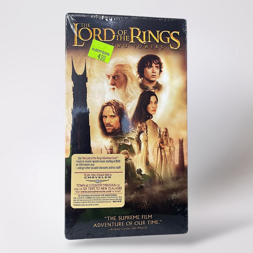 The Lord of the Rings The Two Towers‎ VHS Tape Factory Sealed Collectible